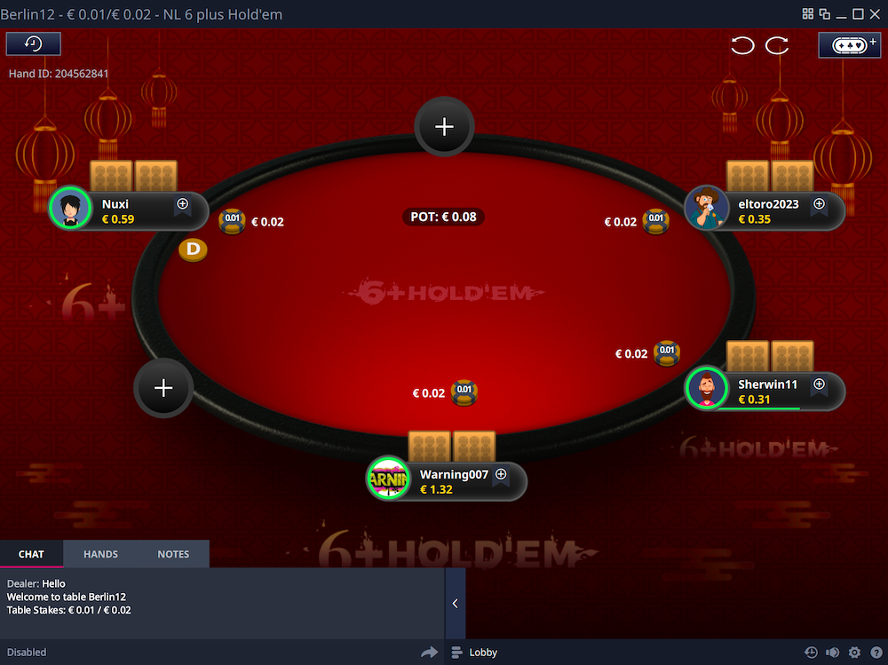 HighStakes Poker Client Screenshot